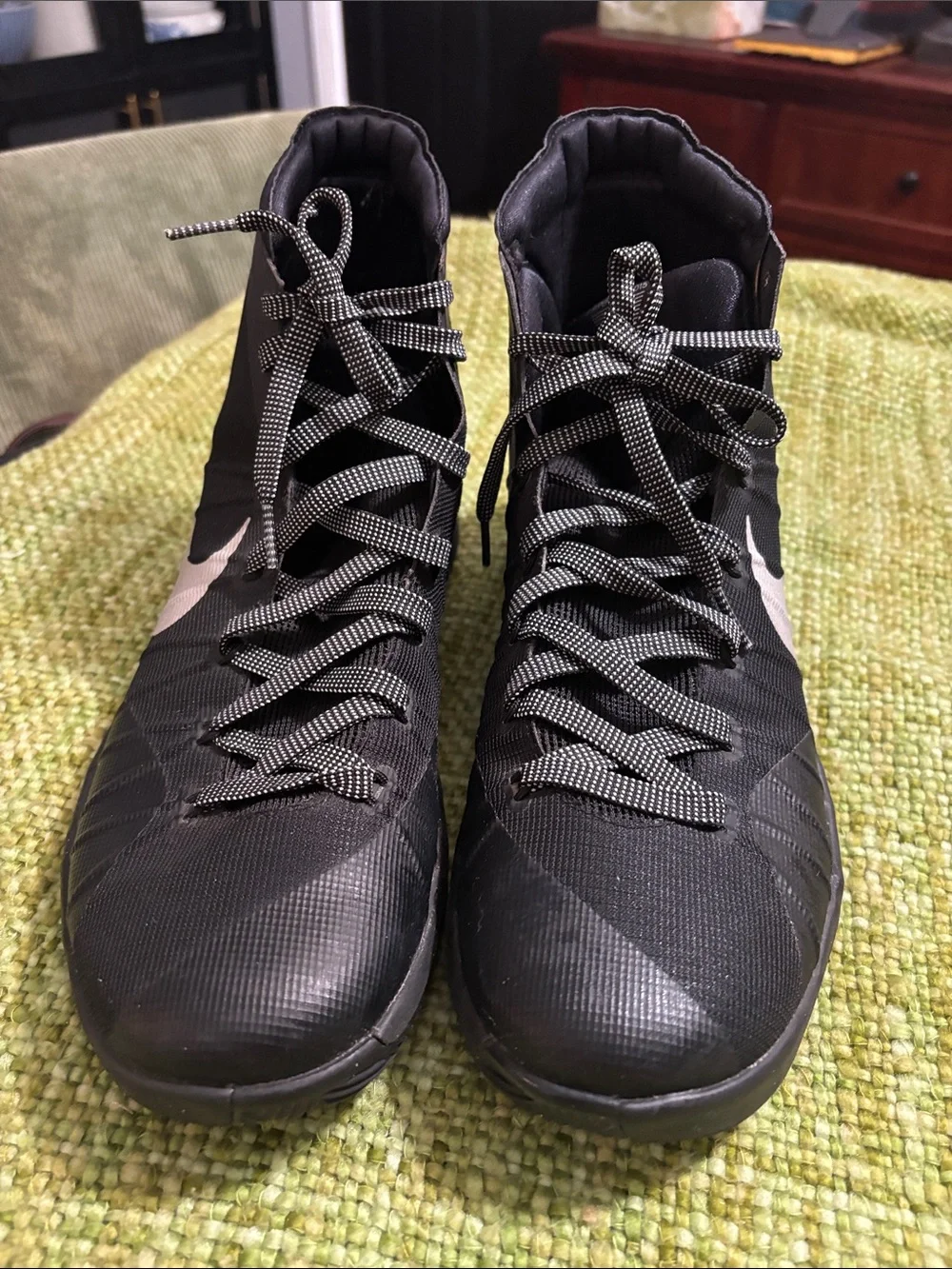 Nike Hyperdunk Men's Black High-Top black metallic sliver - Picture 1 of 5
